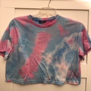 Shein crop tie dye tee shirt